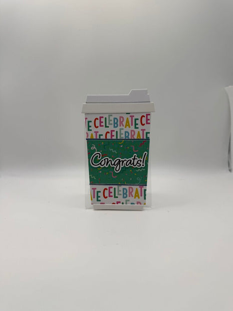 Coffee Cup Gift Card Holder - Congrats! (Celebrate)