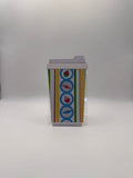 Coffee Cup Gift Card Holder - Glittery Multi Color Vertical Stripes
