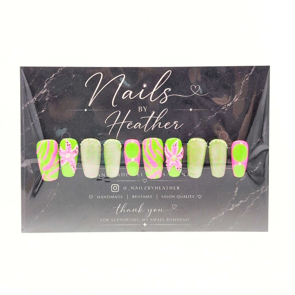 Pink & Green Set - Medium Square