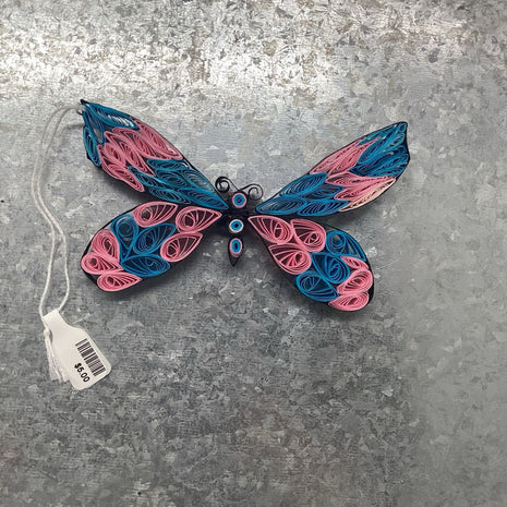 Butterfly pink andf blue magnet