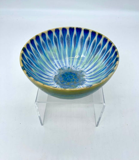 Serving Bowl-Blue/Green Peacock