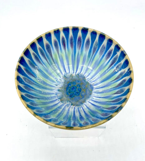 Serving Bowl-Blue/Green Peacock