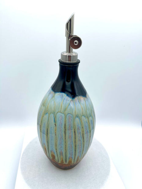 Oil Cruet- Obsidian/Ice/Copper FP