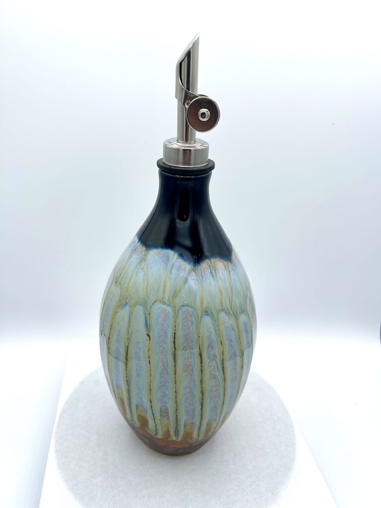 Oil Cruet- Obsidian/Ice/Copper FP