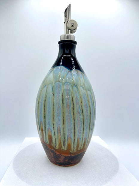 Oil Cruet- Obsidian/Ice/Copper FP