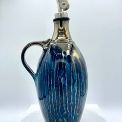 Oil Cruet- Silver/Obsidan FP - view 1