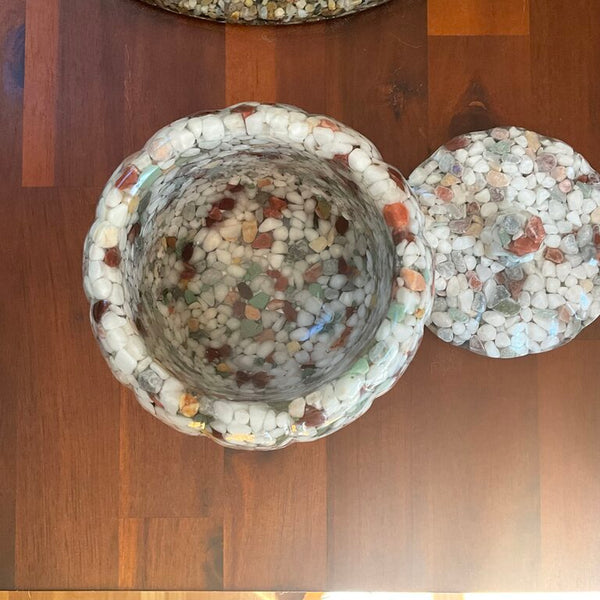 Resin-Pumpkin Dish w/Lid