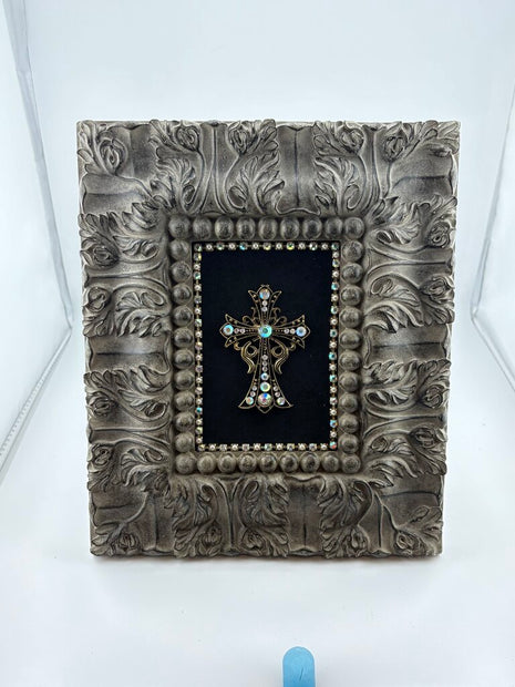 VTG CROSS w/vtg Aurora Borealis in unique frame