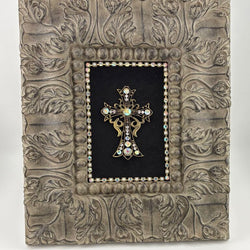 VTG CROSS w/vtg Aurora Borealis in unique frame - view 2