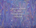 11 x 14 Original Hand-Marbled Paper - lavender, blue 1