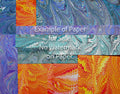 11 x 14 Patchwork Hand-Marbled Paper - orange teal lavender