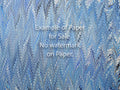 18 x 24 Original Hand-Marbled Paper - Blue and white combed