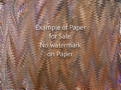 18 x 24 Original Hand-Marbled Paper - brown Chevron pattern
