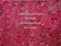 18 x 24 Original Hand-Marbled Paper - red and black bouquet pattern