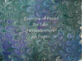 18 x 24 Original Hand-Marbled Paper - green purple blue bouquet pattern