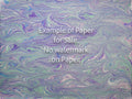 18 x 24 Original Hand-Marbled Paper - teal blue, pink purple feather pattern