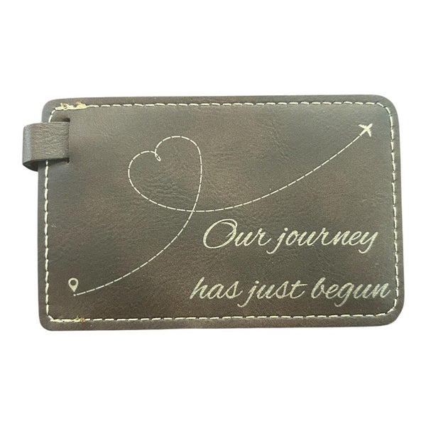 Luggage Tag Our Journey Brown