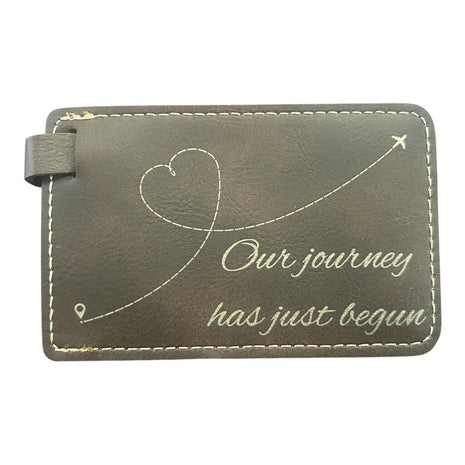 Luggage Tag Our Journey Brown