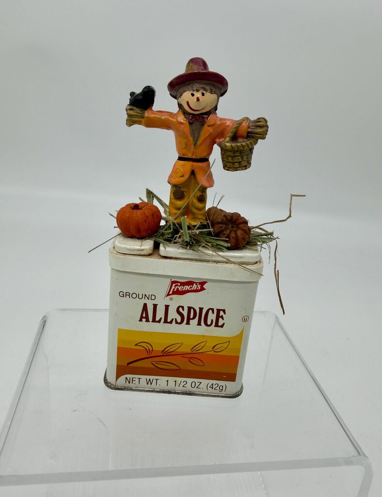 Scarecrow vintage spice tin