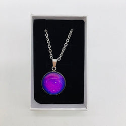 16" Necklace- Purple & Gold w/glitter - view 2