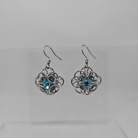 Aquamarine Silver Oriana Earrings Surgical Steel Ear Wires