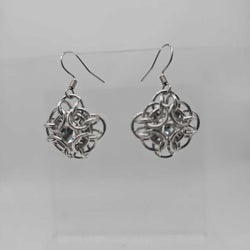 White Diamond Silver Oriana Earrings Surgical Steel Ear Wires - view 1