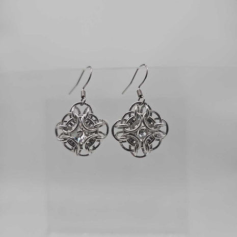 White Diamond Silver Oriana Earrings Surgical Steel Ear Wires
