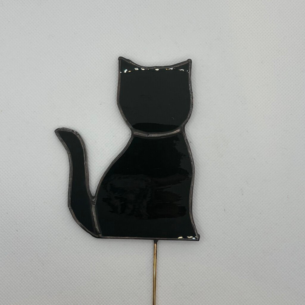 Black cat - plant stake