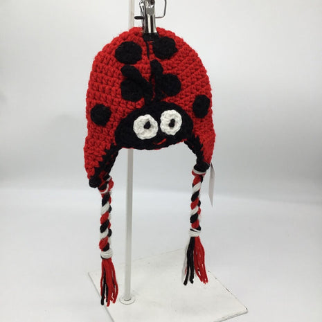 Crochet lady bug hat
