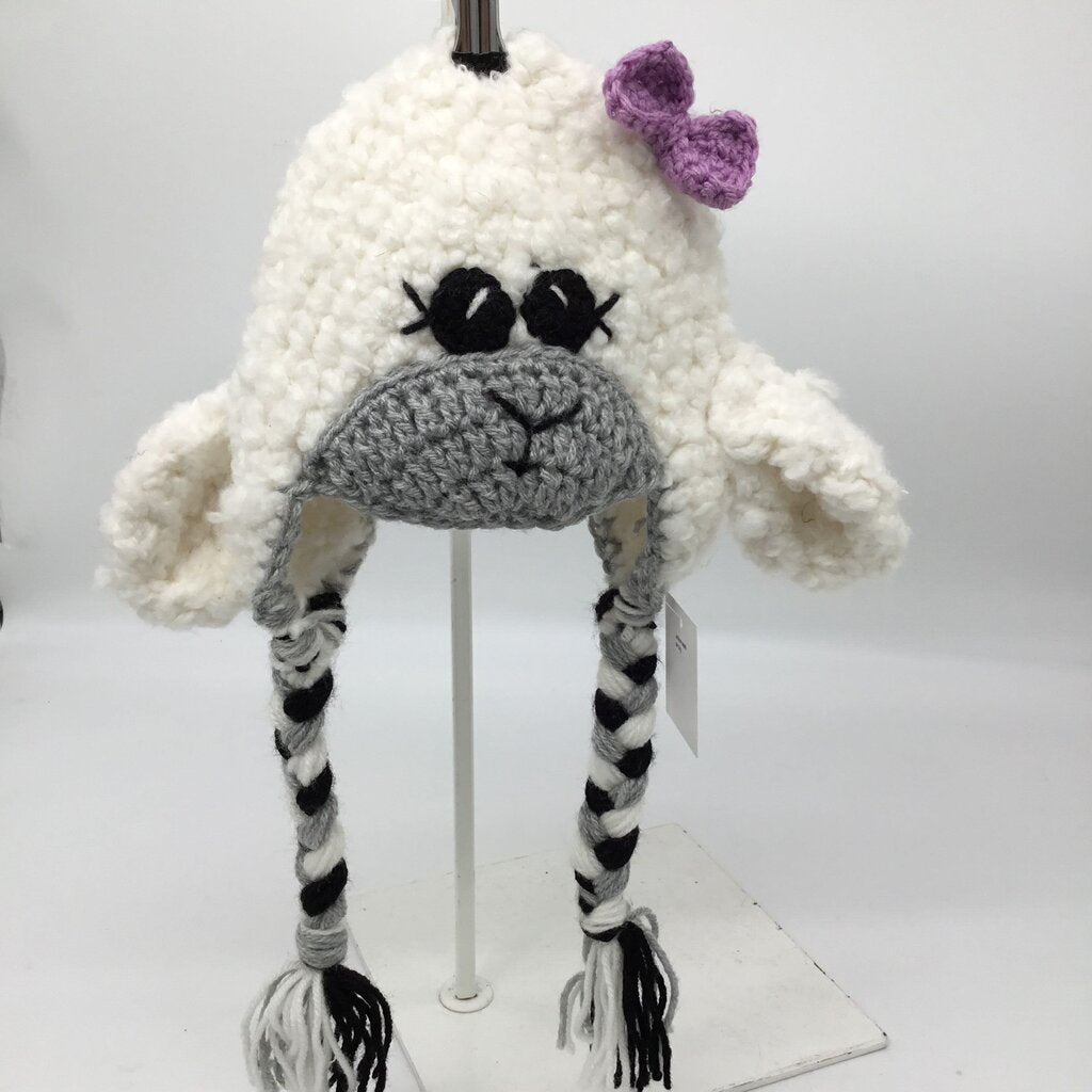 Crochet lamb hat