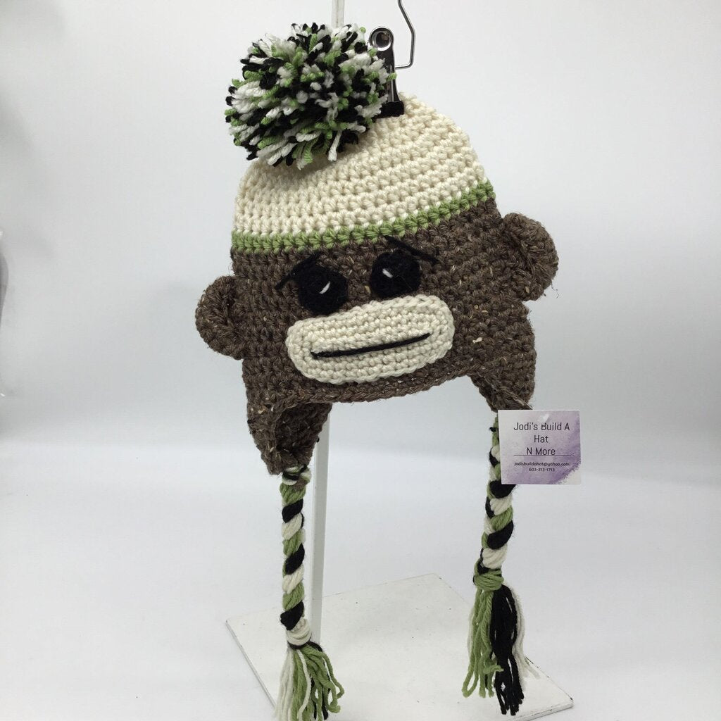 Crochet sock monkey hat