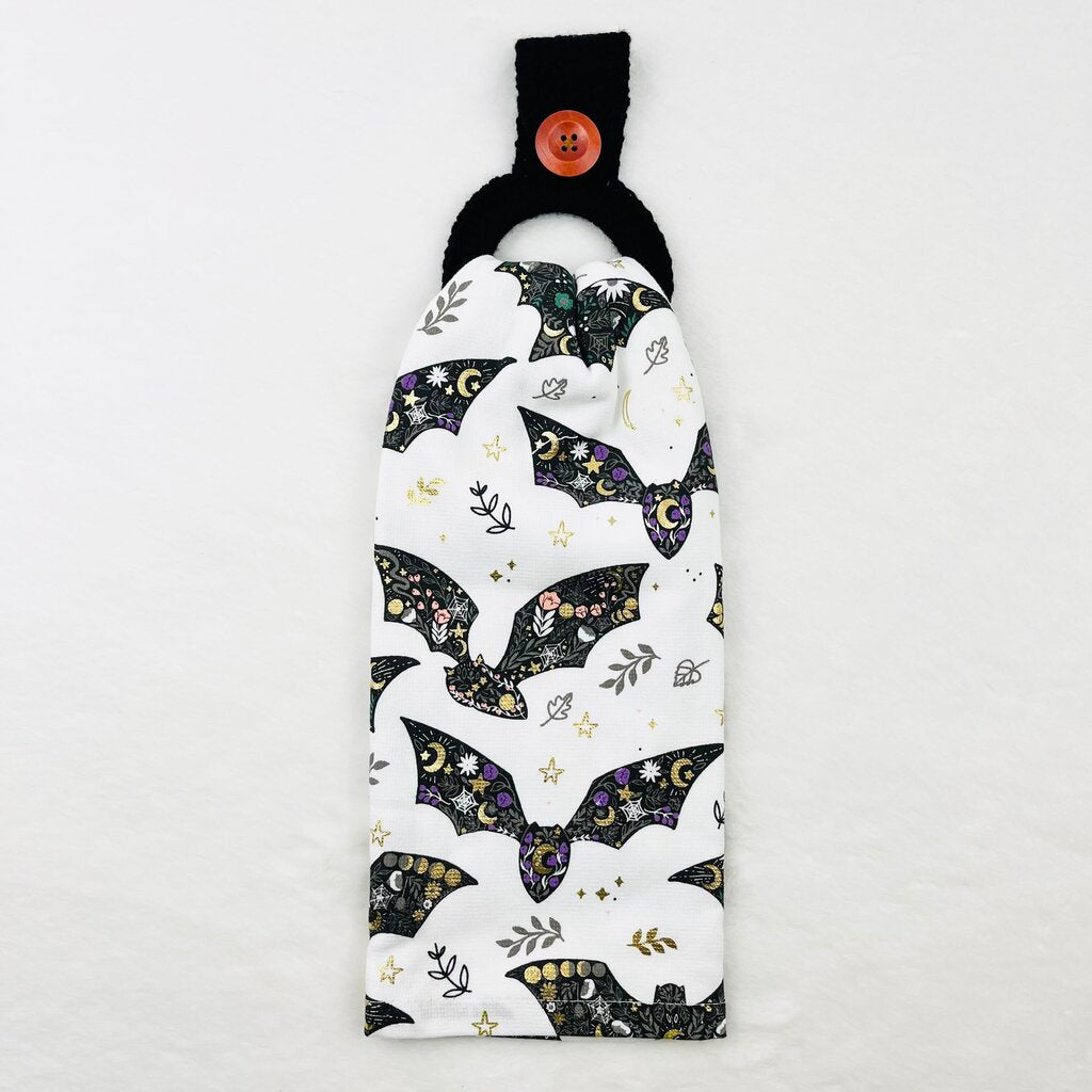 Hanging Towel Set - Bats with Halloween Print