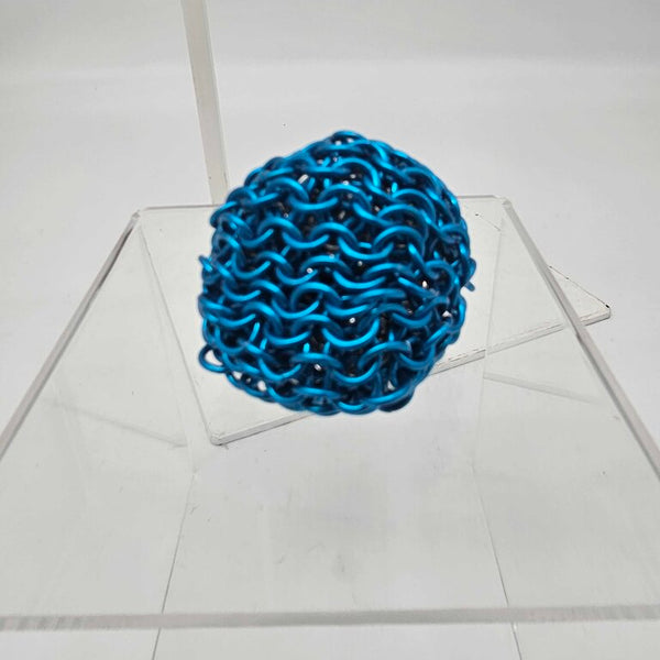 Turquoise juggling ball/foot bag - aluminum, 2 ounce