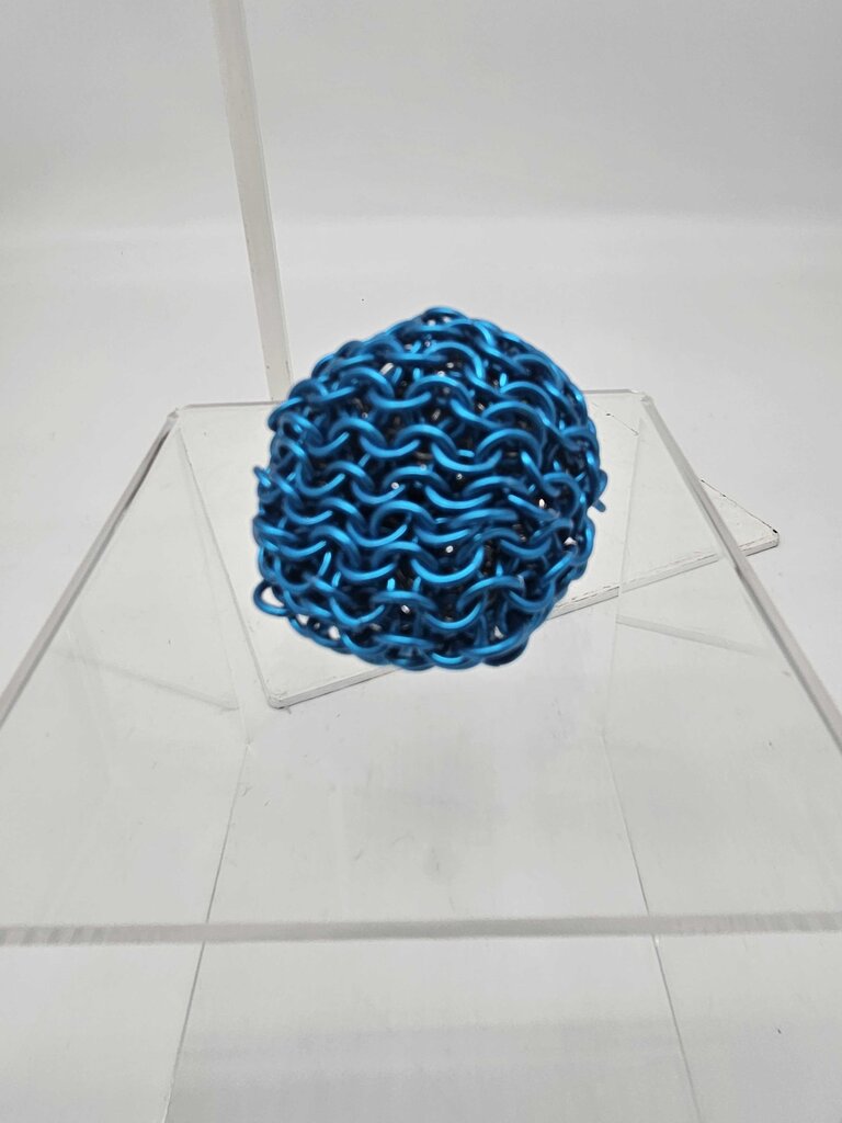 Turquoise juggling ball/foot bag - aluminum, 2 ounce
