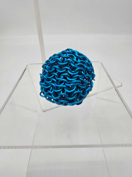 Turquoise juggling ball/foot bag - aluminum, 2 ounce