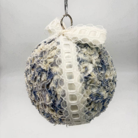 Blue floral lace Hanging ornament/bauble