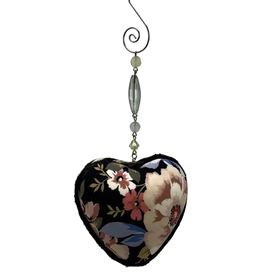 Heart floral Ornament with beads