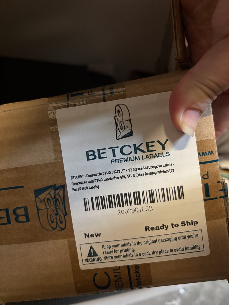Dymo labels 1x1 box