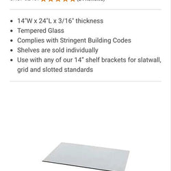 box of 14"x2' glass shelves - view 1