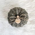Large Crochet Pumpkin accented with jute Twine and Cozy Season Tag