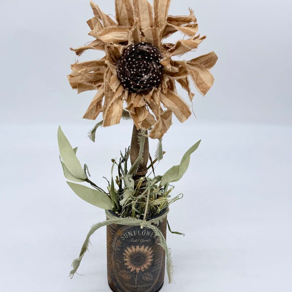 Sunflower can arrangement
