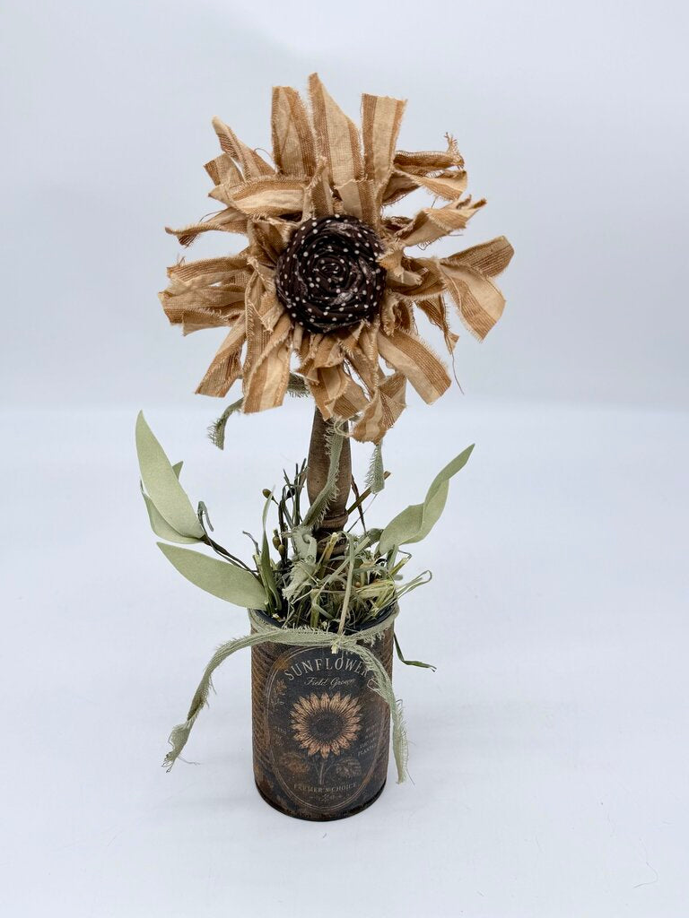 Sunflower can arrangement