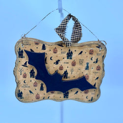 Halloween bat hanging sign - view 1