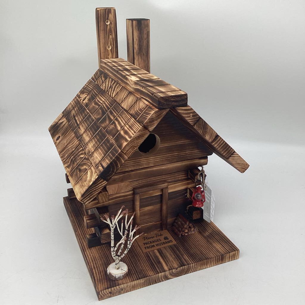 Lrg Log Cabin Birdhouse