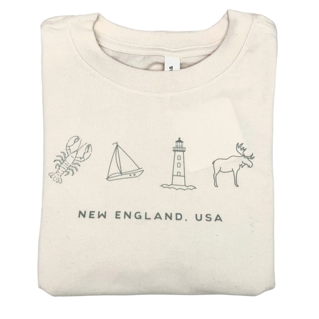 WHITE NEW ENGLAND ICON TSHIRT - SMALL