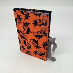 Cats and Pumpkins Halloween themed handmade journal - view 1