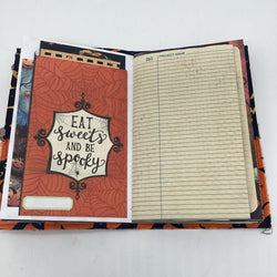 Cats and Pumpkins Halloween themed handmade journal - view 2