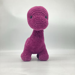 Crocheted Purple Dinosaur - view 1
