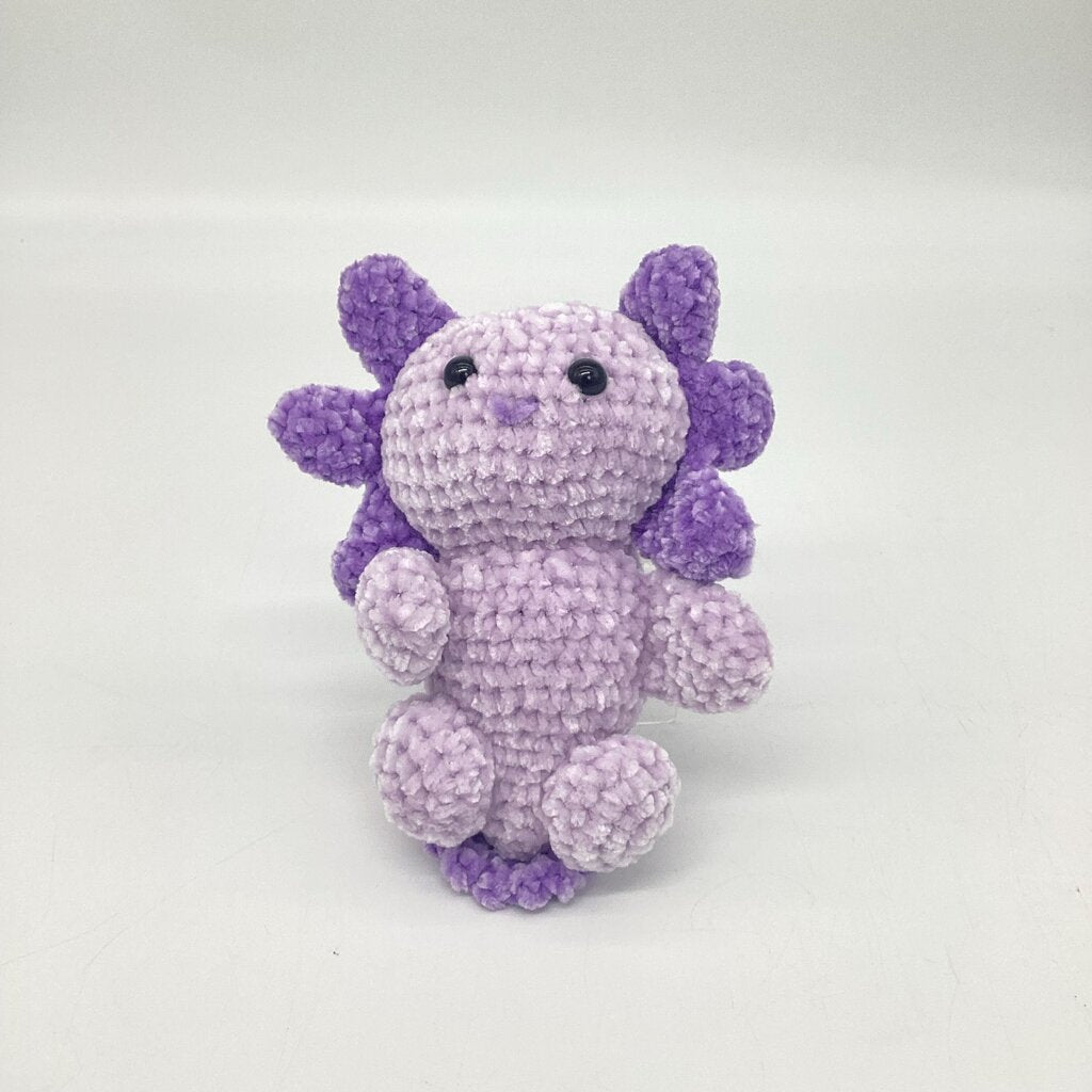 Crocheted Lavender Axolotl