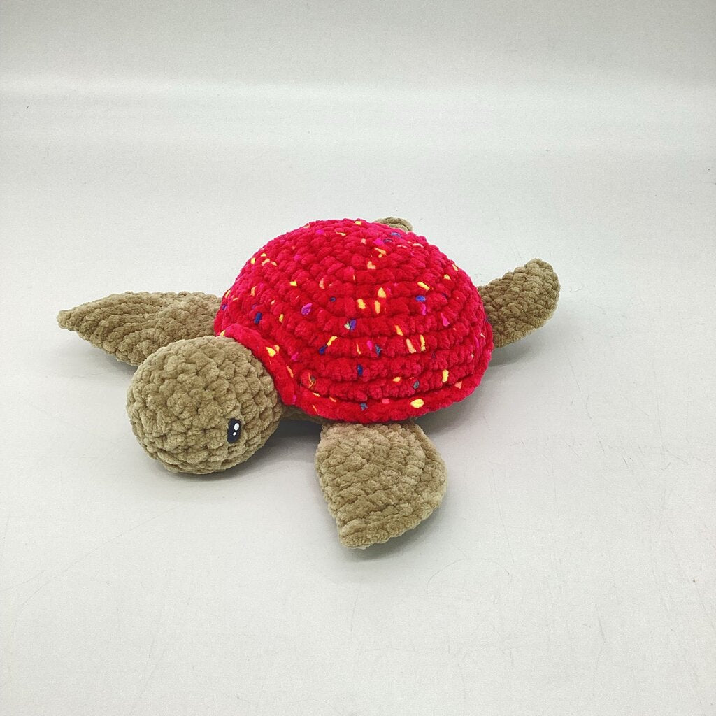 Crocheted Turtle - Dark Pink